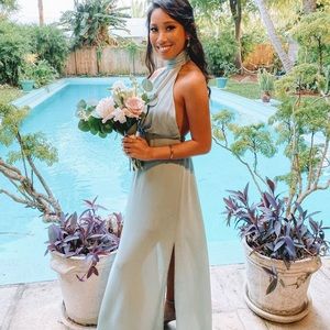 Show Me Your MuMu Collette Silver Sage Crisp Dress